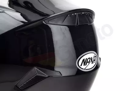 Naxa F25 integral motorcykelhjälm blank svart S-11
