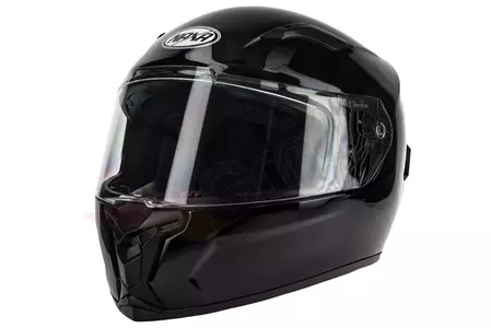 Naxa F25 integrālā motociklista ķivere spīdīgi melna S-2