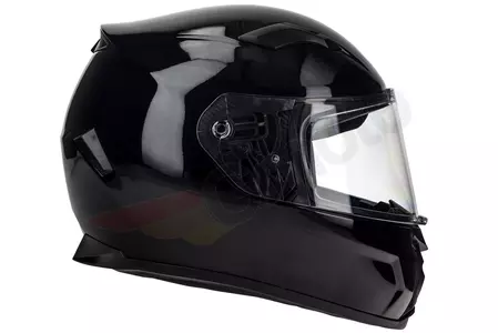 Naxa F25 integral motorcykelhjälm blank svart S-4