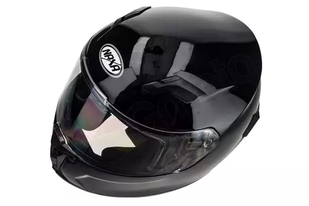 Naxa F25 integral motorcykelhjälm blank svart S-8