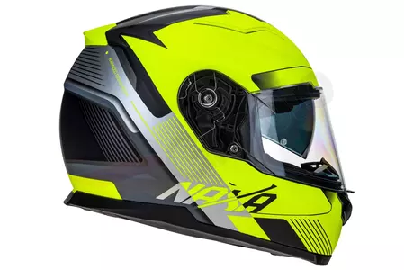 Naxa F23 casco integral moto pinlock amarillo negro mate L-4