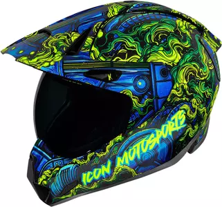 ICON Variant Pro Willy Pete verde, albastru, verde, albastru XL, cască de motocicletă enduro - 0101-13389