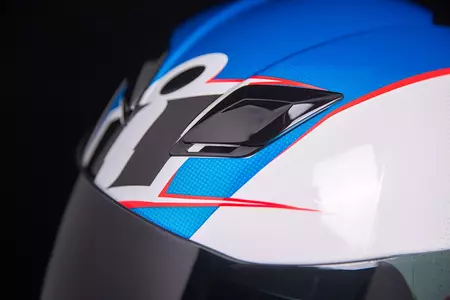 ICON Airflite Ultrabolt integrālā motociklu ķivere balta zila L-6