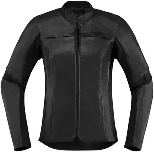 ICON Overlord jachetă de motocicletă din piele pentru femei, negru S-1