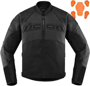 ICON Contra2 kožená bunda na motorku čierna M-1