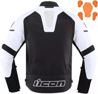 ICON Contra2 kožna motociklistička jakna, perforirana, bijela M-2