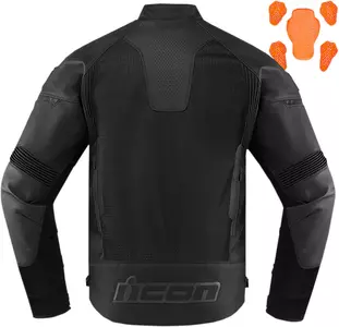 ICON Contra2 kožna motociklistička jakna perforirana crna M-2