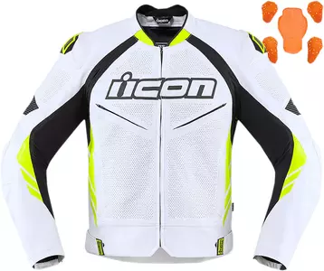 ICON Hypersport 2 Prime chaqueta de moto de cuero blanco 50 - 2810-3634