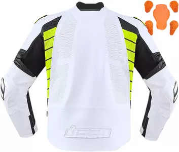 ICON Hypersport 2 Prime giacca da moto in pelle bianca 54-2