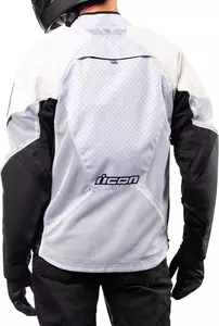ICON Mesh AF usnjena motoristična jakna bela M-10