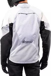 ICON Jachetă de motocicletă din piele ICON Mesh AF alb M-11