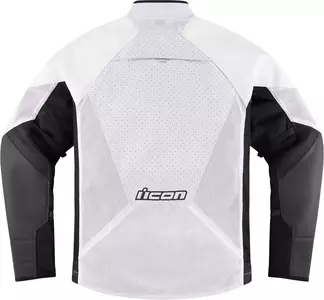 ICON Mesh AF usnjena motoristična jakna bela M-3