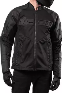 ICON Mesh AF kožená bunda na motorku černá M-6