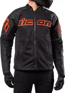 ICON Mesh AF kožená bunda na motorku černá/červená M-6