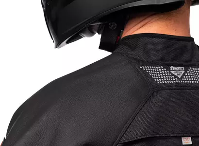 ICON Mesh AF usnjena motoristična jakna črno-rdeča XL-4