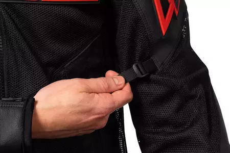 ICON Mesh AF usnjena motoristična jakna črno-rdeča XL-8