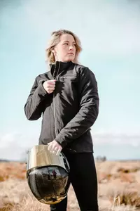 ICON Hella2, giacca da moto in tessuto da donna, nero M-3