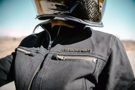 ICON Hella2 jachetă de motocicletă pentru femei din material textil negru S-5