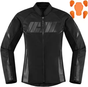 ICON Hooligan ženska tekstilna motoristička jakna, crna, XS - 2822-1336