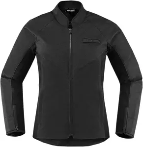 ICON Hooligan ženska tekstilna motoristička jakna perforirana crna 3XL - 2822-1335