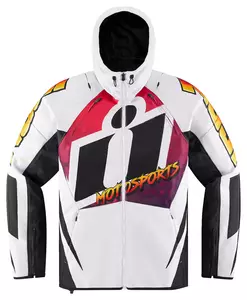 ICON Airframe Quarterflash textil chaqueta de moto blanco 3XL-1
