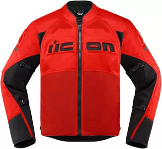 ICON Contra2 raudona 4XL tekstilinė motociklininko striukė-1
