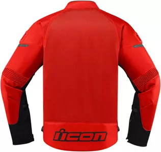 ICON Contra2 sarkana tekstila motocikla jaka M-2