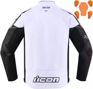 ICON Hooligan textil motoros dzseki fehér 3XL-2