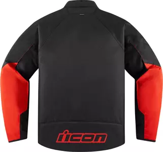 Kurtka motocyklowa tekstylna ICON Hooligan CE czarno czerwona S-2