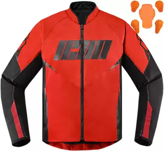 ICON Hooligan motorcykeljakke i tekstil rød 4XL-1