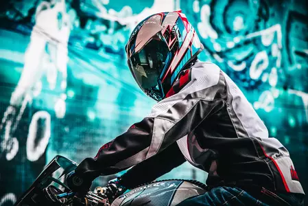 ICON Hooligan Ultrabolt pelēk-arkana tekstila motocikla jaka S-10