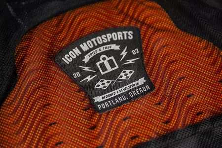 ICON Hooligan Ultrabolt šedo-červená textilní bunda na motorku S-6