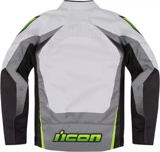 ICON Hooligan Ultrabolt sivo-zelena tekstilna motoristična jakna M-2