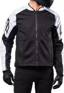 ICON Mesh AF textilná bunda na motorku biela M-10