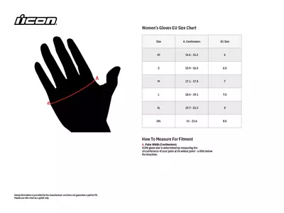 ICON Anthem 2 ženske motorističke rukavice, crne L-3