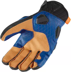 ICON Hypersport modré kožené rukavice na motorku XL-2