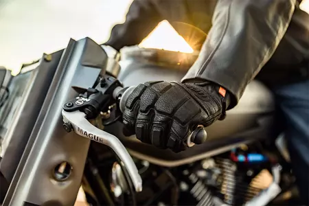 Rękawice motocyklowe skórzane ICON Motorhead 3 czarne XL-5