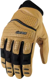 ICON Superduty gants de moto en cuir marron 2XL - 3301-1364