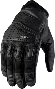 ICON Superduty guantes de moto de cuero negro M-1
