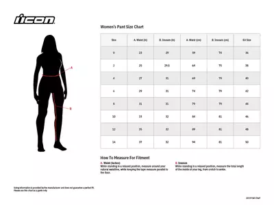 Ženske tekstilne motoristične hlače ICON Tuscadero2 black M-9