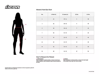 Calças de motociclismo têxteis Hella2 da ICON para mulher, pretas 6-3