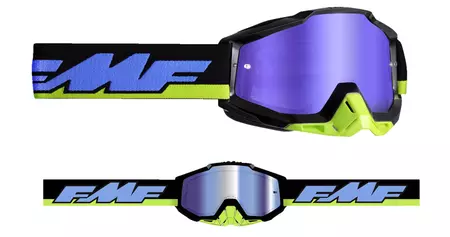 FMF Powerbomb Talladega motorcykelglasögon blå spegelglas-2