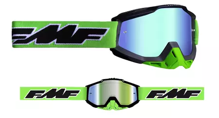 Gafas de moto FMF Powerbomb Rocket Verde cristal espejado-2