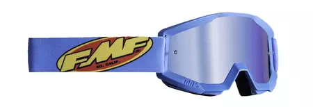 Motocyklové brýle FMF Powercore Core Blue se zrcadlovým sklem-1