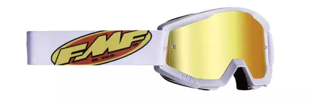 FMF Jugend-Motorradbrille Powercore Core Weiß gespiegeltes Glas rot - F-50055-00006