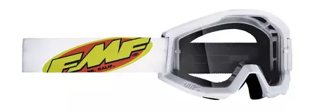 FMF Mládežnícke okuliare na motorku Powercore Core White číre sklo-1