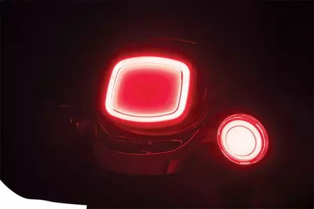 Klosze kierunkowskazów z żarówkami LED Kuryakyn czerwone-3