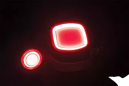 Smerové svetlá s LED žiarovkami Kuryakyn červené tónované-3