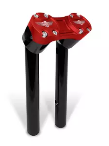 Heinz Bikes Pullback guiador 25.4mm 10 preto e vermelho-1