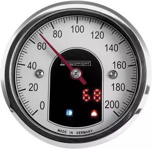 Motocyklový tachometer 49mm Motogadget biely leštený - 5001012